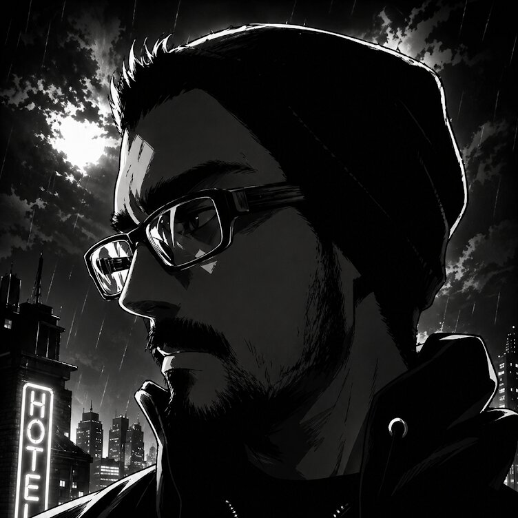 Black-and-white illustrated portrait of Zachary A. Hampton in a city scene